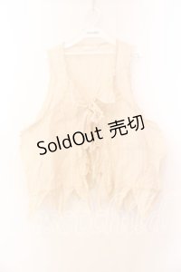 PINK HOUSE / 三角オーバベスト【お直しあり】  アイボリー O-25-12-25-056-LO-TO-IG-OS