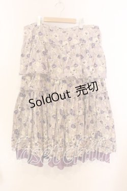 画像1: PINK HOUSE / パンジー総柄段々スカート  パープル O-25-12-25-058-LO-SK-IG-OS