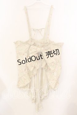 画像1: WONDERFUL WORLD / ローズブーケストライプオーバースカート【お直しあり】  ミント O-25-12-25-059-LO-SK-IG-OS