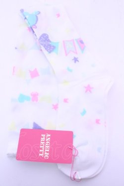 画像1: Angelic Pretty / Happy Garlandオーバーニー  シロ O-25-12-25-1042-AP-ZA-OW-OS