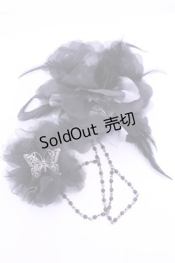 画像1: GOTHその他 / チェーン付きコサージュクリップ  ブラック O-25-12-25-1046-EL-AC-OW-ZT0110C