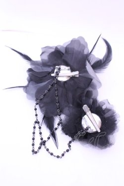 画像2: GOTHその他 / チェーン付きコサージュクリップ  ブラック O-25-12-25-1046-EL-AC-OW-OS