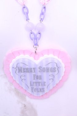 画像1: Angelic Pretty / MELODY TOYSハートネックレス  ピンク×ラベンダー O-25-12-25-1050-AP-AC-OW-OS