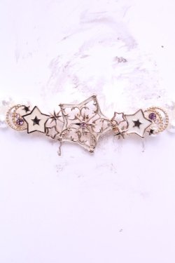 画像1: axes femme / スターライトパールゴムベルト  ゴールド×パール O-25-12-25-1054-AX-ZA-IG-OS