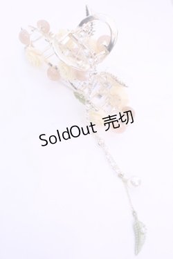 画像1: axes femme POETIQUE / ローズヘアークリップ  生成り O-25-12-25-1056-AX-AC-IG-OS