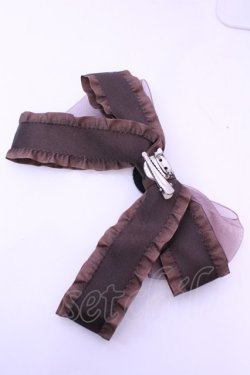 画像2: axes femme / ビジューリボンコサージュ  ブラウン O-25-12-25-1058-AX-AC-IG-OS