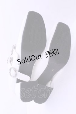 画像4: axes femme POETIQUE / ビジューバックルパンプス Ｌ シロ O-25-12-25-1061-AX-SH-IG-ZT088