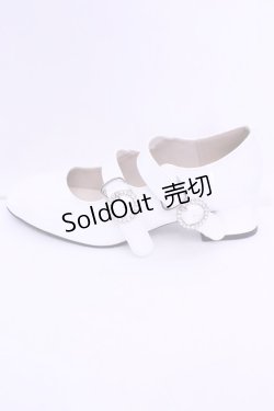 画像6: axes femme POETIQUE / ビジューバックルパンプス Ｌ シロ O-25-12-25-1061-AX-SH-IG-ZT088