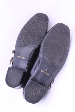 画像4: F&A / ダブルストラップスクエアトゥパンプス Ｌ クロ O-25-12-25-1062-LO-SH-IG-OS