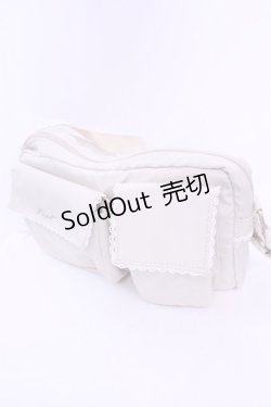 画像1: Fi.n.t / レース使いボディバッグ  アイボリー O-25-12-25-1063-CA-BG-IG-ZT346