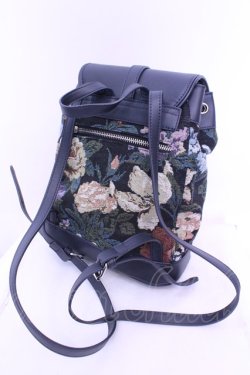 画像2: axes femme / ローズ型押し配色リュック  クロ O-25-12-25-1064-AX-BG-IG-OS