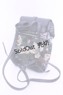 画像2: axes femme / ローズ型押し配色リュック  クロ O-25-12-25-1064-AX-BG-IG-ZT273