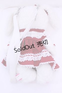 画像2: BABY,THE STARS SHINE BRIGHT / ベビードールなうさくみゃちゃんポシェット  シロ×えんじ O-25-12-25-1070-BA-JA-OW-OS