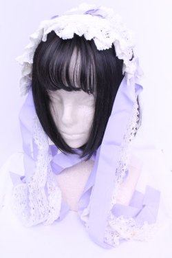 画像1: BABY,THE STARS SHINE BRIGHT / ロングリボンレースヘッドドレス  ラベンダー O-25-12-25-1008-BA-AC-IG-OS