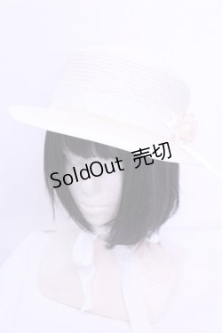 画像1: Innocent World / バラコサージュブレードハット  ナチュラル×オフシロ O-25-12-25-1002-IW-AC-IG-ZT087