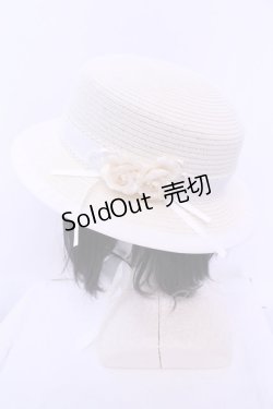 画像2: Innocent World / バラコサージュブレードハット  ナチュラル×オフシロ O-25-12-25-1002-IW-AC-IG-ZT087