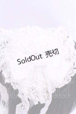 画像2: BABY,THE STARS SHINE BRIGHT / ローズ丸型ヘッドドレス  シロ O-25-12-25-1017-BA-AC-IG-OS