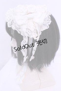 画像3: BABY,THE STARS SHINE BRIGHT / ローズ丸型ヘッドドレス  シロ O-25-12-25-1017-BA-AC-IG-OS