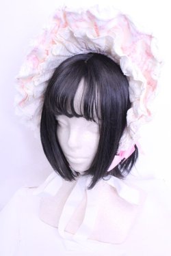 画像1: BABY,THE STARS SHINE BRIGHT / サーカス柄ボンネット  オフシロ×ピンク O-25-12-25-1018-BA-AC-IG-OS