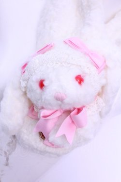 画像2: BABY,THE STARS SHINE BRIGHT / うさくみゃマフラー  シロ×ピンク O-25-12-25-1020-BA-BG-IG-OS