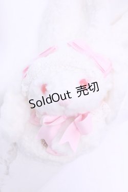 画像2: BABY,THE STARS SHINE BRIGHT / うさくみゃマフラー  シロ×ピンク O-25-12-25-1020-BA-BG-IG-OS