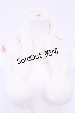 画像1: BABY,THE STARS SHINE BRIGHT / プードルワッペン付きマフラー  オフシロ O-25-12-25-1021-BA-ZA-IG-OS