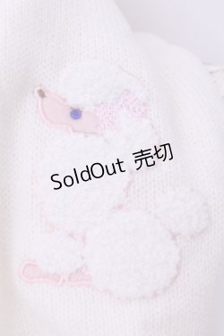 画像2: BABY,THE STARS SHINE BRIGHT / プードルワッペン付きマフラー  オフシロ O-25-12-25-1021-BA-ZA-IG-OS