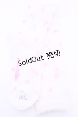画像2: BABY,THE STARS SHINE BRIGHT / ガーデンアリス柄オーバーニーソックス  オフシロ O-25-12-25-1035-BA-ZA-IG-OS