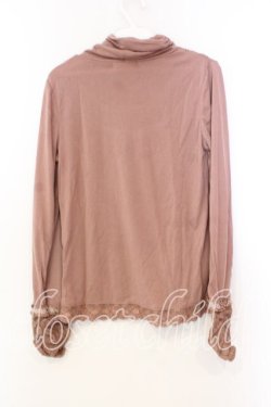 画像2: axes femme / ローズレースプチスタンドネックカットソー M ピンクベージュ O-25-12-25-001-AX-TO-IG-OS