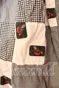 画像2: WONDERFUL WORLD / ギンガムパッチワークスカート【お直しあり】  クロ×シロ O-25-12-25-064-LO-SK-IG-OS