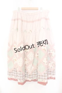 画像3: PINK HOUSE / Petit Bonheuパッチワークスカート【お直しあり】  ピンク O-25-12-25-065-LO-SK-IG-OS