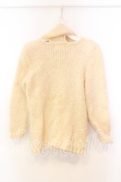 画像2: INGEBORG / モヘアストール風カーディガン  アイボリー O-25-12-25-066-LO-TO-IG-OS