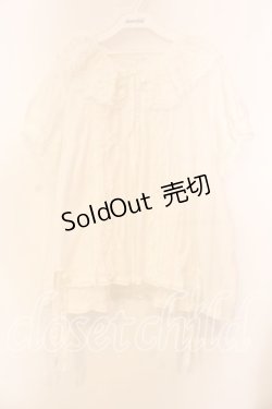 画像1: WONDERFUL WORLD / ピコフリルタックプルブラウス【お直しあり】  オフ O-25-12-25-070-LO-BL-IG-OS