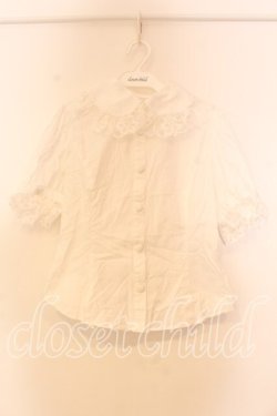 画像1: metamorphose / 半袖ブラウス  シロ O-25-12-25-071-ME-BL-IG-OS