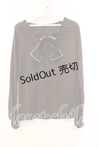 axes femme / シフォンリボンカットソー M ブラウン O-25-12-25-012-AX-TO-IG-OS