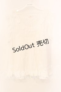 WONDERFUL WORLD / ピコフリルタックノースリーブプルオーバー【お直しあり】  シロ O-25-12-25-074-LO-TO-IG-OS