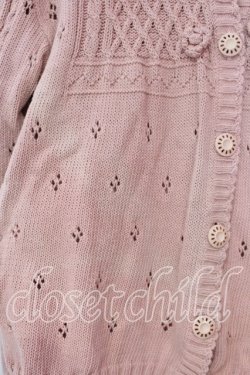 画像2: WONDERFUL WORLD / ローズモチーフカーディガン  ピンク O-25-12-25-080-LO-TO-IG-OS