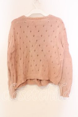 画像3: WONDERFUL WORLD / ローズモチーフカーディガン  ピンク O-25-12-25-080-LO-TO-IG-OS