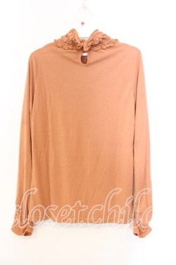 画像2: axes femme / ギャザーネックカットソー M オレンジ O-25-12-25-013-AX-TO-IG-OS