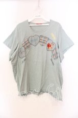 画像1: PINK HOUSE / ハートワッペンTシャツ【お直しあり】  ミント O-25-12-25-084-LO-TS-IG-ZT116 (1)