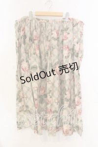 KANEKO ISAO / ローズチェックスカート【お直しあり】  ヒンク O-25-12-25-089-EL-SK-IG-OS