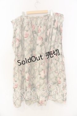 画像2: KANEKO ISAO / ローズチェックスカート【お直しあり】  ヒンク O-25-12-25-089-EL-SK-IG-OS