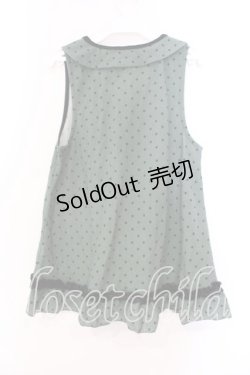 画像2: axes femme / ドット柄衿付アウターキャミ M グリーン O-25-12-25-002-AX-TO-IG-ZT230