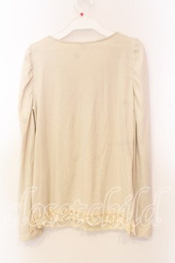 画像2: axes femme / ギャザーショルダーカットソー M アイボリー O-25-12-25-021-AX-TO-IG-OS