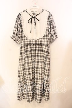画像1: m petit by misako / チェックキリカエワンピース LL シロ×クロ O-25-12-25-023-LO-OP-IG-OS