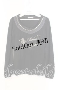 axes femme / フロッキープリントカットソー M クロ O-25-12-25-003-AX-TO-IG-ZT1227