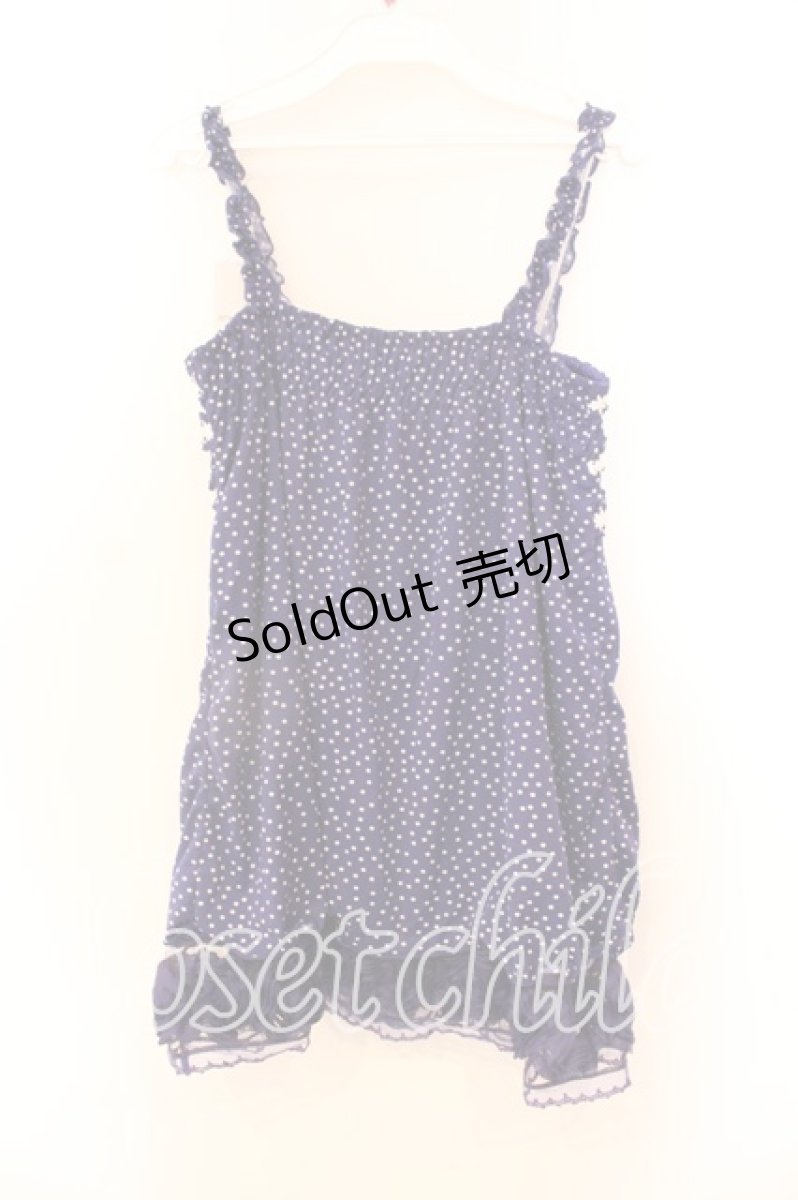 画像2: axes femme / ドットフリルキャミソール M ブルー O-25-12-25-004-AX-TO-IG-ZT230 (2)