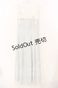 axes femme / 蝶刺繍ストライプワンピース  サックス O-25-12-25-033-AX-OP-IG-OS