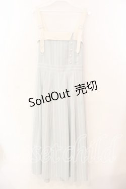 画像1: axes femme / 蝶刺繍ストライプワンピース  サックス O-25-12-25-033-AX-OP-IG-OS