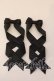 画像1: LOTUS ribbon / ツインテールリボンバレッタ  クロ 　グログラン O-25-12-26-056-EL-ZA-IG-OS (1)